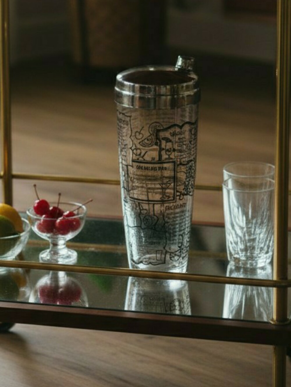 Vintage Mid-Century Modern Irvinware Glass Cocktail Shaker